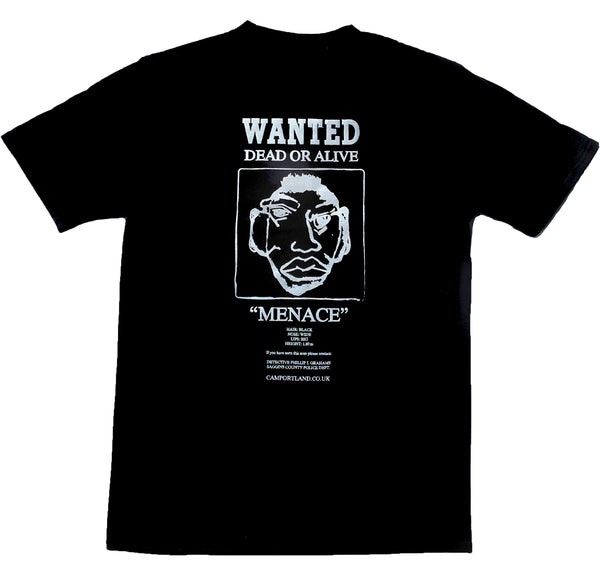 "Wanted Menace" T-Shirt (Black)